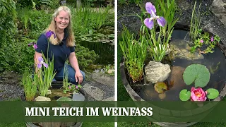 Mini Teich im Fass - Eine Ruheoase für Garten und Terrasse