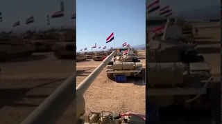 Egyptian Tank formations in Western Desert - M1 Abrams, modernized T-55 Ramses II tanks & MiG-29M