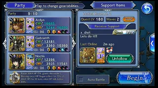 DISSIDIA FINAL FANTASY OPERA OMNIA GL [DFFOO] Act 2 Finale Locked Room Pt. 2 Ifrit Level 180