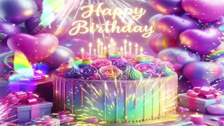 Countdown Happy birthday song remix animated 3D cake birthday video happy birthday rainbow🎁🎁🌈🌈