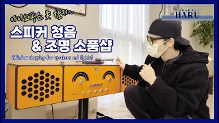 [DHharu] 스피커 청음 & 조명 소품샵 쇼핑 / Window shopping for Speakers and Lights