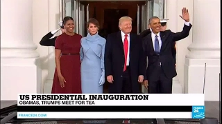 US - Obamas and Trumps meet for tea before the presidential inauguration