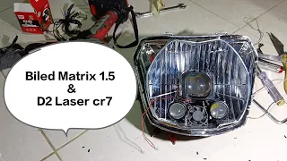 Biled Matrix X1 dan D2 Laser CR7 pemasangan di vixion