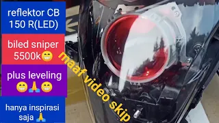 cara pasang proji di reflektor CB 150 R ( LED) plus leveling 😁 pesan WhatsApp 085317031724