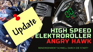 Elektroroller Angry Hawk (80 km/h!) - Update Praxisvideo nach 1000 Kilometern #Elektromobilität