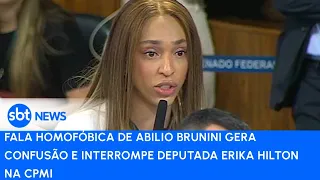 Fala homofóbica de Abilio Brunini gera confusão e interrompe deputada Erika Hilton na CPMI