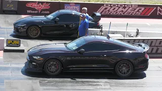 Mustang Mach 1 vs Toyota Supra - domestic vs import drag racing