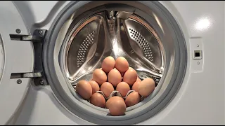 Experiment - Eggs Mania  - in a Washing Machine