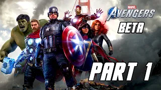 MARVEL'S AVENGERS - Full Beta Gameplay Walkthrough Part 1 (No Commentary, PS4 PRO)