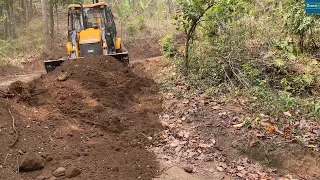 Finalized Clearing Road Dirt and Leveling it-JCB Giving New Shape for Mountain Village Road