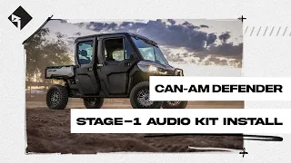 Can-Am Defender Rockford Fosgate Stage 1 Audio Kit Install