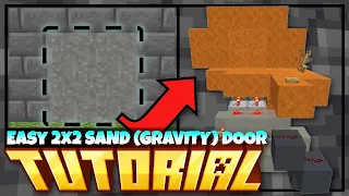 2x2 SAND ( GRAVITY ) DOOR 🚪 Minecraft Bedrock Tutorial 🚪 MCPE,Xbox,PS4,Windows,Switch