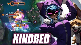 WOOF AND LAMB KINDRED GAMEPLAY | THIS SKIN IS BEAUTIFUL!!