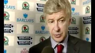 Arsene Wenger gives his reaction to Arsenal's 4-3 defeat to Blackburn Rovers.