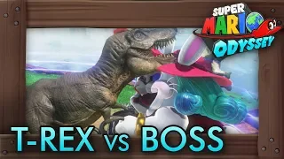What If A T-Rex Fights A Boss? - Super Mario Odyssey
