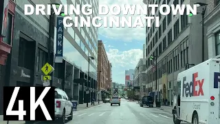 Cincinnati 4K - Driving in Downtown Cincinnati, Ohio - The Queen City - USA