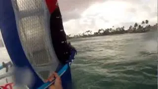 Windsurfing Kailua Bay, Oahu, Helmet-cam