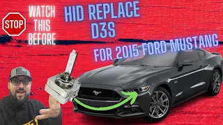 2015 Ford Mustang HID D3s Head Light Replace  EASY!  WATCH THIS FIRST