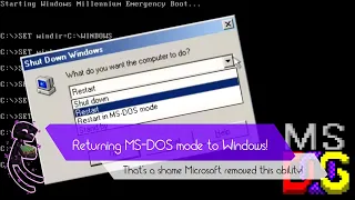 Getting MS-DOS mode back in Windows Millennium!