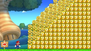 Can Mario Jump Over 999 Item Blocks and Collect 999 Golden Flowers in New Super Mario Bros. U ?