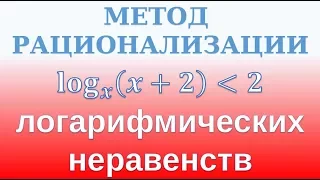 Метод рационализации логарифмических неравенств