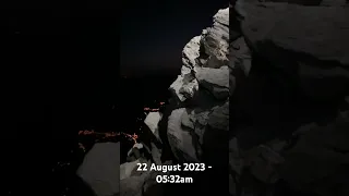 Rockfall on the Grand Couloir - Mont Blanc (Goûter Route)