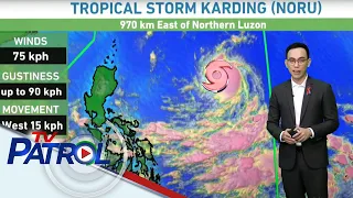 Tropical Storm Karding bahagya pang lumakas habang papalit sa bansa | TV Patrol