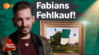 Schwieriger als gedacht: Fabian versucht beschädigtes Gemälde zu retten! | Bares für Rares