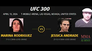 Marina Rodriguez vs. Jessica Andrade Prediction and Bet UFC 300