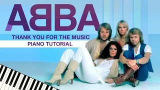 ABBA - Thank You For The Music - Piano Tutorial