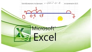Табулирование функции и построение графика в Excel