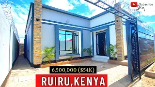 OMG! Impressive Bungalow 6,500,000 In Ruiru/Flat Roof With An Epic Architectural Design/ CHEAPEST 💯
