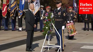 President Biden And First Lady Jill Biden Lay Wreath At Tomb Of The Unknown Soldier For Veterans Day