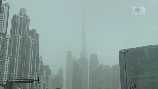 Top News - Burj Khalifa nën ‘perde gri’ / Stuhia e rërës mbështjell ndërtesën më të lartë në botë