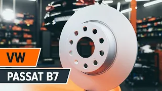 How to change rear brake discs on VW PASSAT B7 Saloon [TUTORIAL AUTODOC]