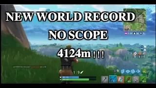 NEW World Record No Scope Snipe! 4124M!  Fortnite Season 1-5 Funny Best Gameplay Clips Free V Bucks