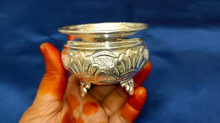 silver bowl designs/ silver bowls / new model silver bowl / silver pooja bowl