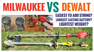 DEWALT vs MILWAUKEE Weed Eater / String Grass Trimmer   Which One Is The Easiest To Add String?