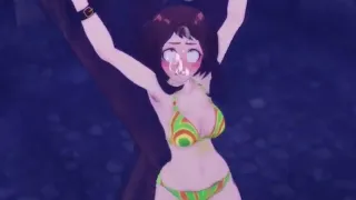 Anime girl drown underwater