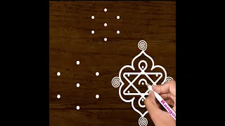 3 kolam 3x3 dots | Rangoli by Saranya #shorts