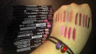 NYX Lip Pencil Swatches