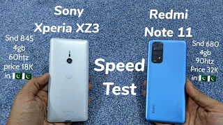 Redmi Note 11 Vs Xperia XZ3 - Speed Test 🔥🔥 Snd 845 vs snd 680 Unbelievable Result