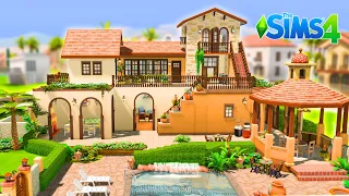 Spanish Villa | The Sims 4 Stop Motion Speed Build | No CC