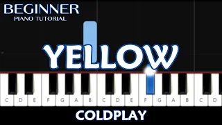 Coldplay - Yellow (Beginner Piano Tutorial)