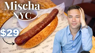 Eating the $29 Hot Dog from Mischa. The Most Expensive Hot Dog NYC. Is it Worth It?