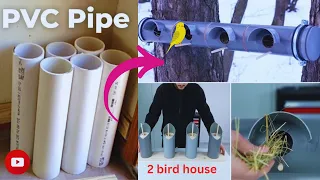 how to make birds house from pvc pipe | DIY Homemade PVC pipe bird house