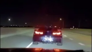 C7 Corvette enters ghost mode running from the police