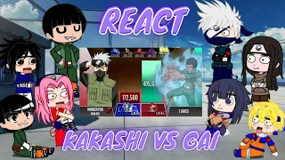 Kakashi react to Kakashi vs Gai || Kakashi react a Kakashi vs Gai ||  Naruto react (Gacha club)