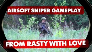 СНАЙПЕР СТРАЙКБОЛ. Airsoft Sniper Gameplay (Scope Cam) - From Rasty with love!