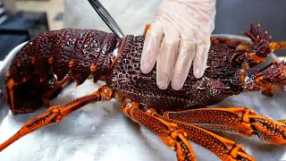 American Food - GIANT RED AUSTRALIAN LOBSTERS Park Asia Brooklyn Seafood NYC